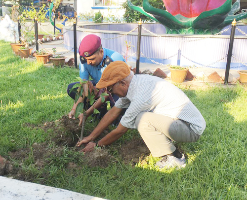 प्रहरी दिवसको अवसरमा सरसफाई र बृक्षारोपन