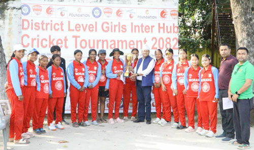मोरङले महिला क्रिकेटको उपाधी हात पा¥यो 