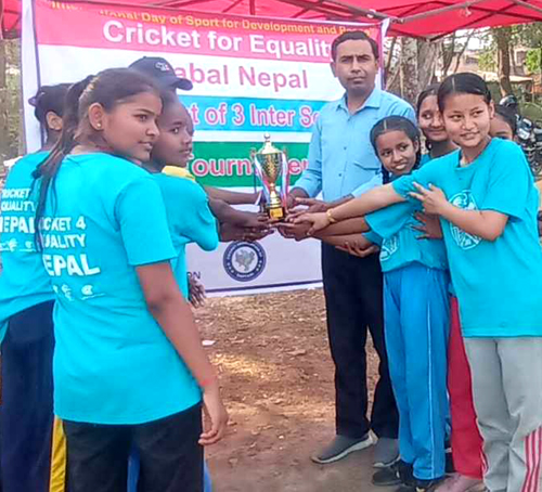 विकास र शान्तिका लागि छात्रा क्रिकेट प्रतियोगिता