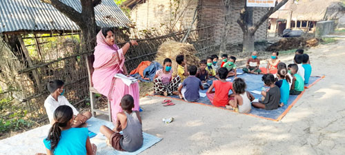 डुमरी शिवथानमा बैकल्पिक कक्षा संचालन