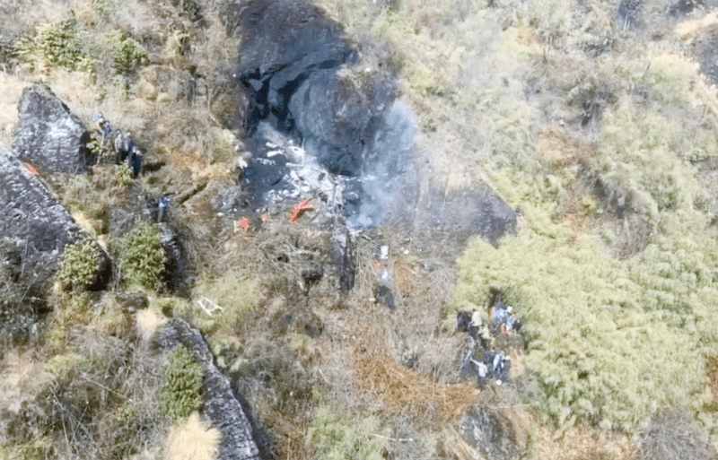 हेलिकप्टर दुर्घटनामा मन्त्री अधिकारीसहित सातको निधन