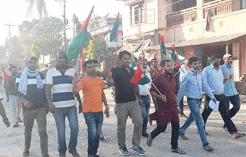 बारा घटनाको बिरोधमा जसपा सप्तरीद्वारा राजबिराजमा प्रदर्शन