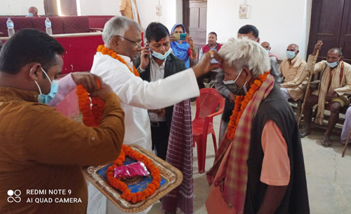 सामाजिक विकास मन्त्री साहद्वारा ज्येष्ठ नागरिक सम्मानित
