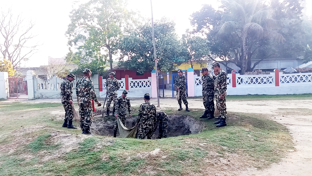महाशिवरात्रीलाई लक्षित गरी सेनाको सरसफाई अभियान