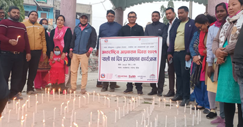 अन्तराष्ट्रिय आप्रवासन दिवसमा रक्तदान  तथा मैनबत्ति प्रज्ववलन