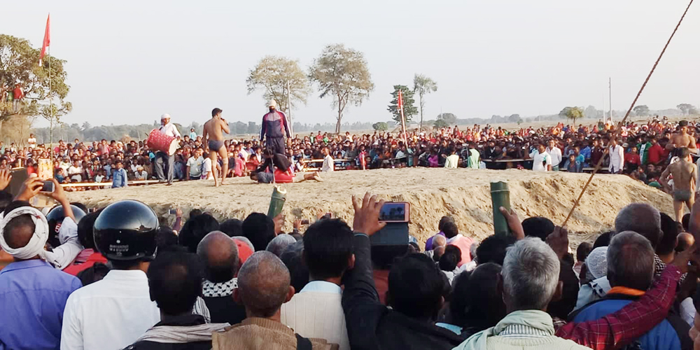 बसबिट्टीमा कुस्ती प्रतियोगिता सम्पन्न, पहिलो हुनेलाई ५ तोला चाँदी