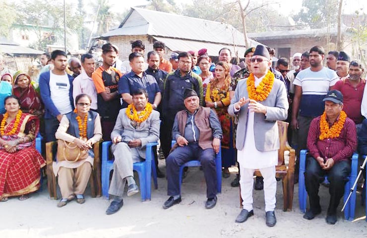 राष्ट्रियसभाका अध्यक्ष तिम्सिनाद्वारा मदन भण्डारी खेलग्रामको शिलान्यास 