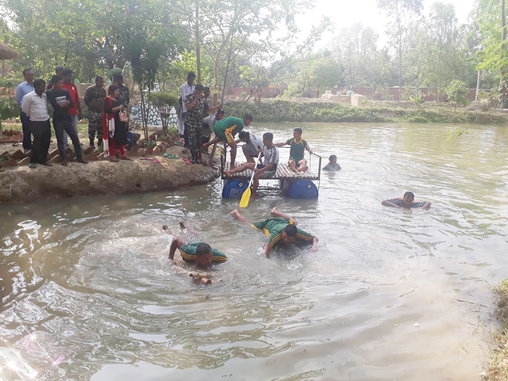 सेनाले बिपद् ब्यबस्थापन बारे पूर्वअभ्यास गराउँदै 