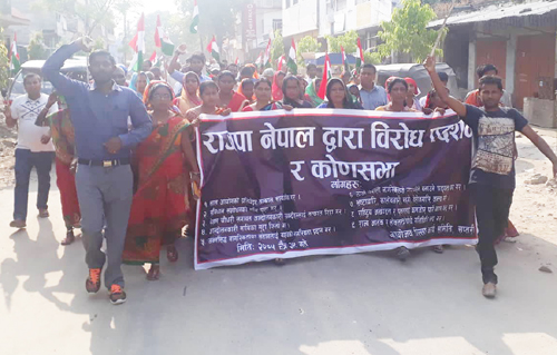 राजपाद्वारा प्रदर्शन