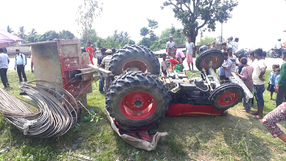 ट्याक्टर दुर्घटनामा एकको मृत्यु, पाँच घाइते