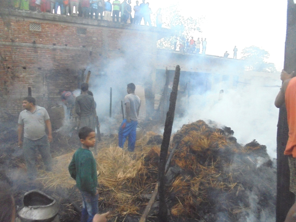 आगलागिबाट दश घर नष्ट, ४० लाख बराबरको क्षति 