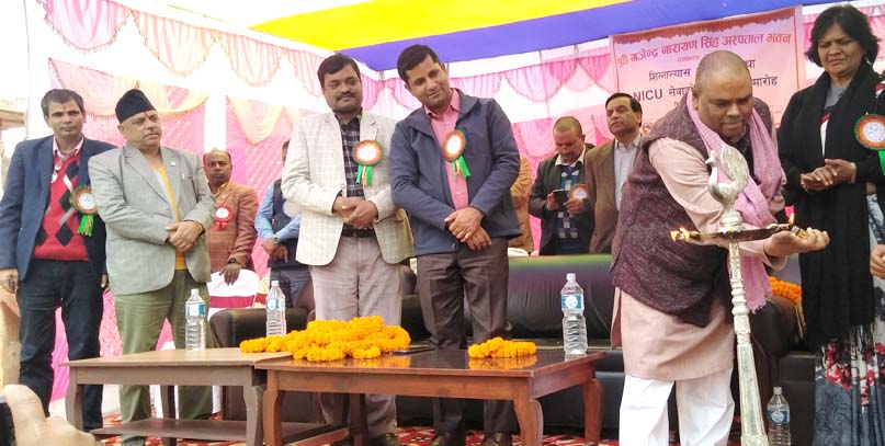 उपप्रम यादवद्वारा एन.आई.सियु भवनको शिलान्यास