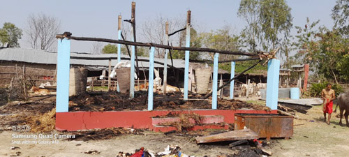 गौं सेवा आश्रममा आगलगीहुँदा दश लाखको क्षती