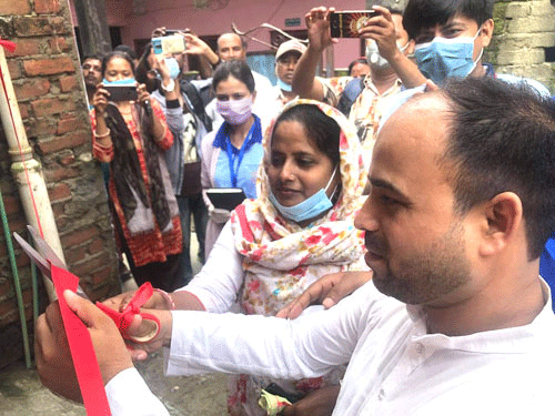 सार्वजनिक शौचालय तथा दिसाजन्य लेदो ब्यबस्थपान ट्रेन्चको उद्घाटन